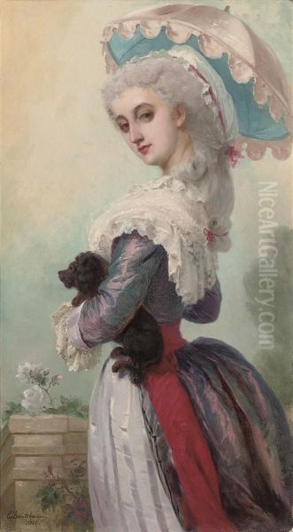 An Afternoon Promenade Oil Painting by Charles Edouard Boutibonne