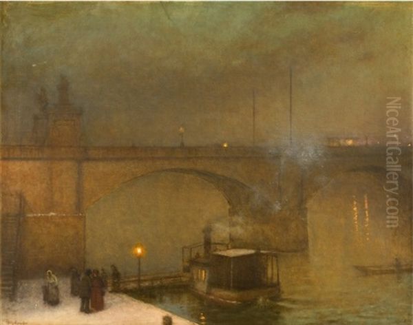 Parnik U Mostu Oil Painting by Jacob Schikaneder