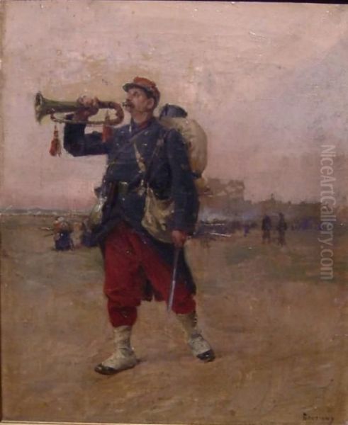 ''legionario Che Suona Il Corno'' Oil Painting by Paul Emile Boutigny