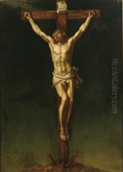 Christ On The Cross Oil Painting by Maria Helena Florentina Schild