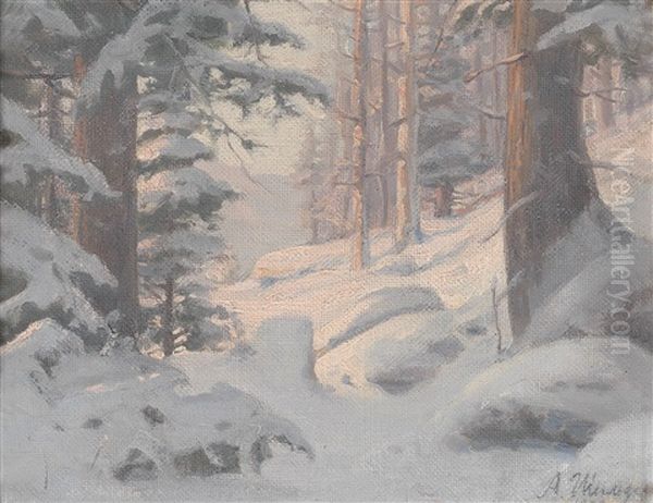 Winterlandschaft Oil Painting by Andrej Nikolajevich Schilder