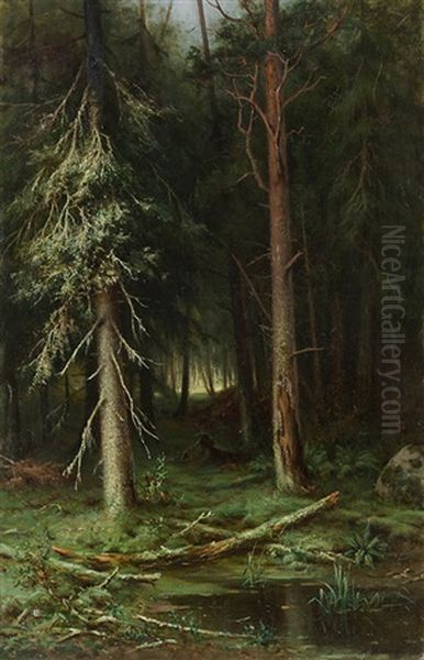 Waldinneres Oil Painting by Andrej Nikolajevich Schilder