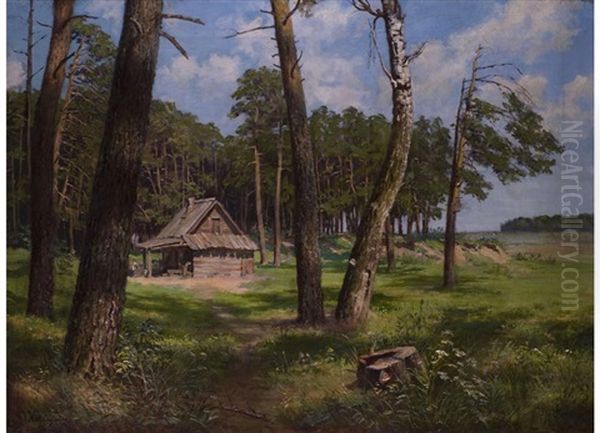 Hutte Im Wald Oil Painting by Andrej Nikolajevich Schilder