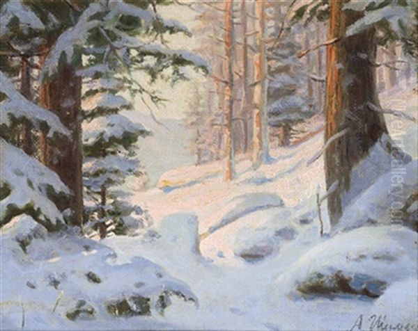 Winterlandschaft Oil Painting by Andrej Nikolajevich Schilder