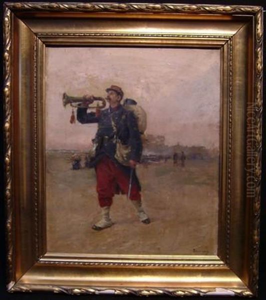 Legionario Che Suona Il Corno Oil Painting by Paul Emile Boutigny