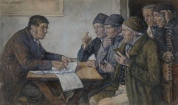 Rechtsberatung Oil Painting by Georg Schildknecht