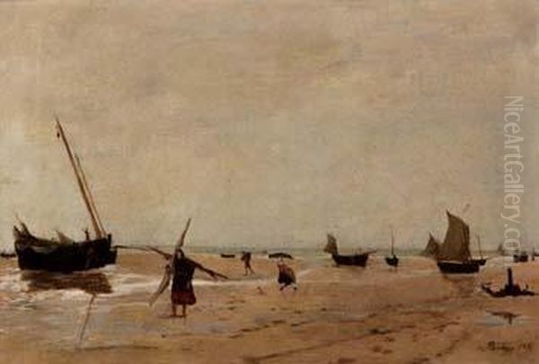 Bassa Marea Oil Painting by Paul Emile Boutigny