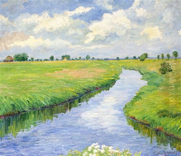 Sommerlandschaft Bei Fischerhude by Bertha Schilling