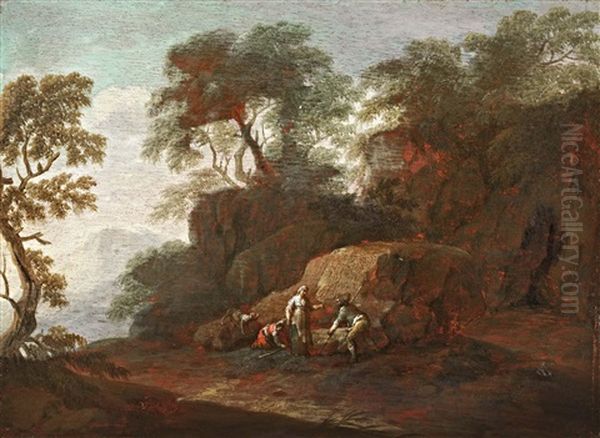 Vandorok Tajban Oil Painting by Maximilian Joseph Schinagl