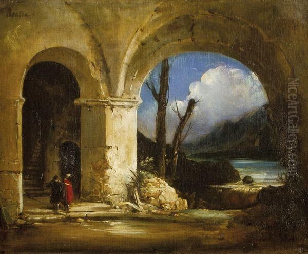 Arcades Animees Oil Painting by Charles Marie Bouton