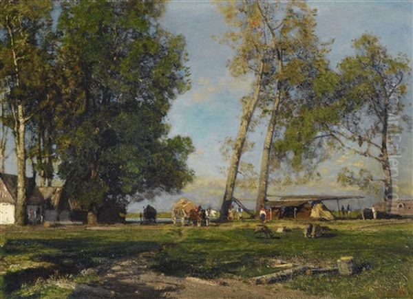 The Prater Gardens, Vienna Oil Painting by Emil Jacob Schindler