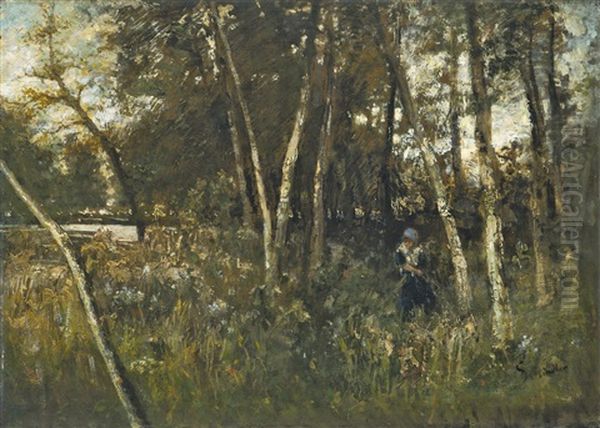 Beim Heustadelwasser (near The Heustadelwasser) Oil Painting by Emil Jacob Schindler