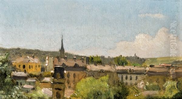 Blick Vom Tivoli Gegen Hietzing Oil Painting by Emil Jacob Schindler