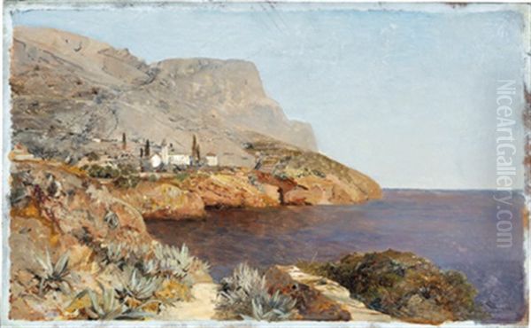 Blick Auf Das Kloster San Giacomo Bei Ragusa Oil Painting by Emil Jacob Schindler