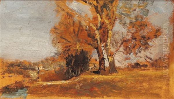 Herbstlandschaft Oil Painting by Emil Jacob Schindler