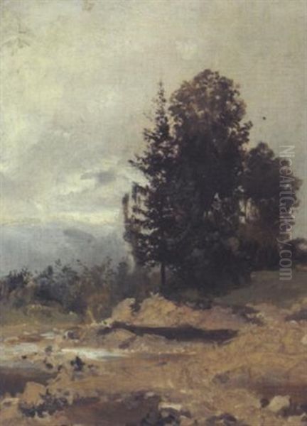 Landschaftsmotiv Aus Dem Salzburgischen Oil Painting by Emil Jacob Schindler