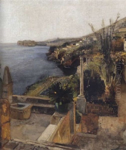 Motiv Aus Ragusa, Dem Heutigen Dubrovnik Oil Painting by Emil Jacob Schindler