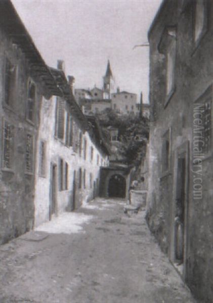 San Martine, Friuli, Italy Oil Painting by Emil Jacob Schindler