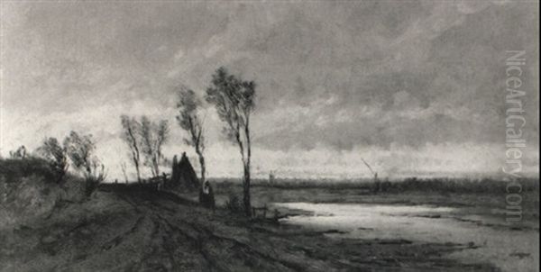 Nach Dem Regen Oil Painting by Emil Jacob Schindler