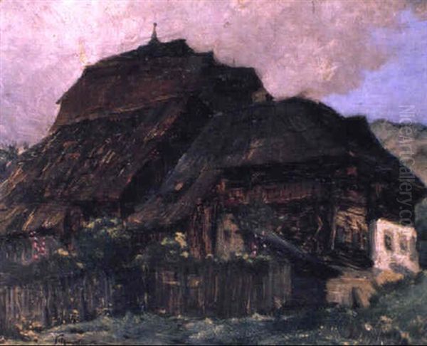 Bauerngehoft Oil Painting by Emil Jacob Schindler