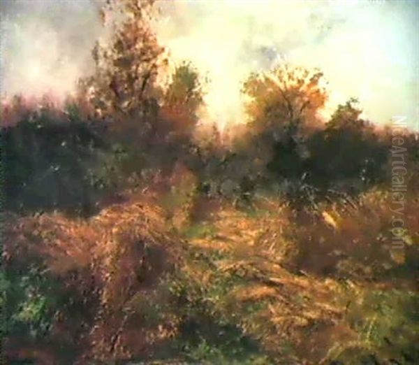 Getreidefeld Nach Einem Gewitterregen Oil Painting by Emil Jacob Schindler