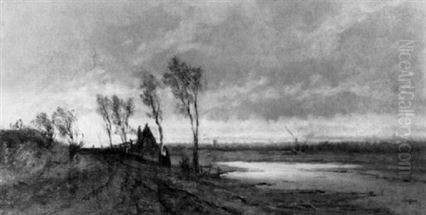 Nach Dem Regen Oil Painting by Emil Jacob Schindler