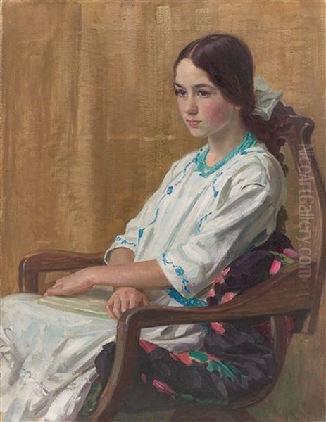 Girl In A Chair by Osmar Schindler