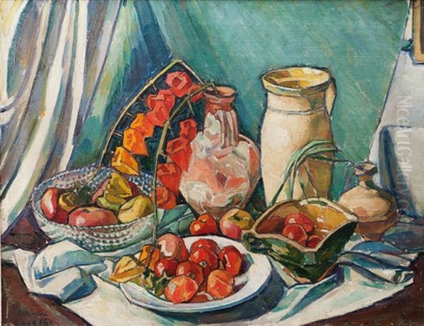 Still Life With Fruits Oil Painting by Theodor Schindler