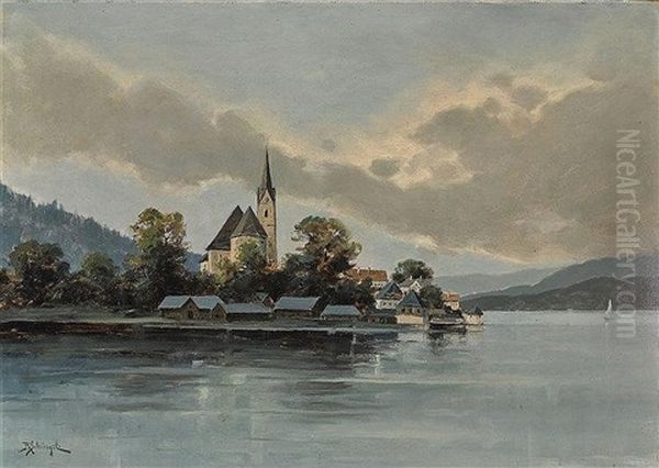 Blick Auf Rottach-egern Oil Painting by Reinhart Schinzel