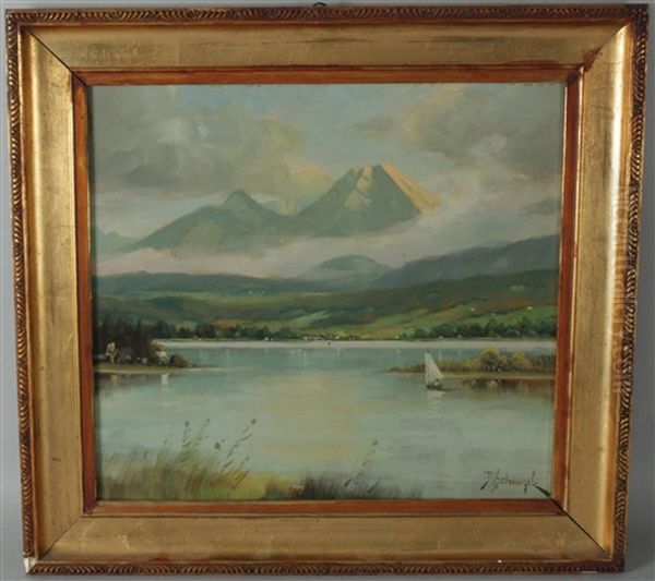 Faakersee Mit Mittagskogel Oil Painting by Reinhart Schinzel