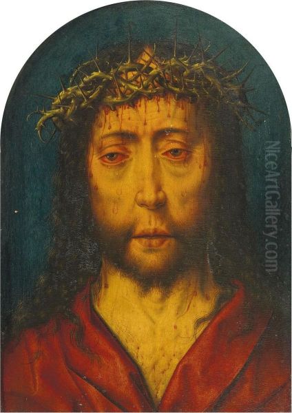 Christus Alsschmerzensmann Oil Painting by Albrecht Bouts