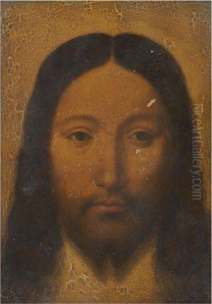 Head Of Christ Oil Painting by Dieric the Elder Bouts