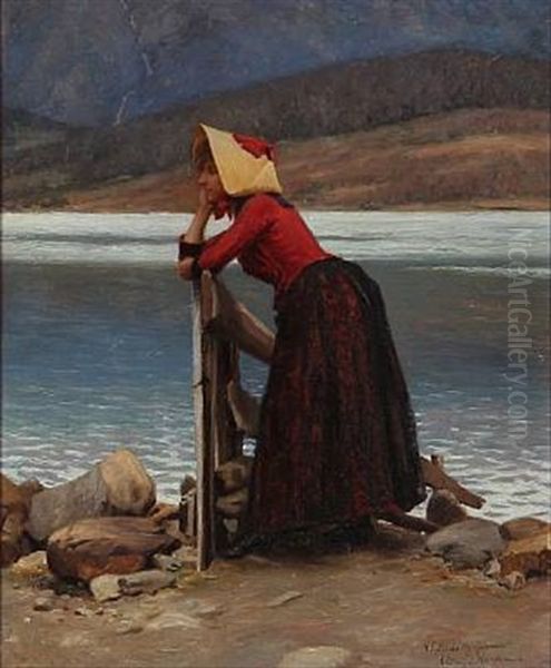 Norwegian Girl From Hardanger by Niels Frederik Schiottz-Jensen