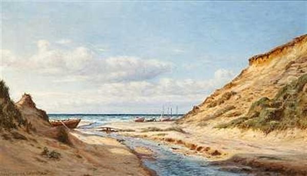 Sommerdag Ved Lonstrup Strand by Niels Frederik Schiottz-Jensen