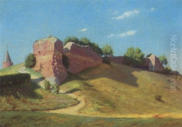 Parti Fra Bornholm, Sommer Oil Painting by Niels Frederik Schiottz-Jensen