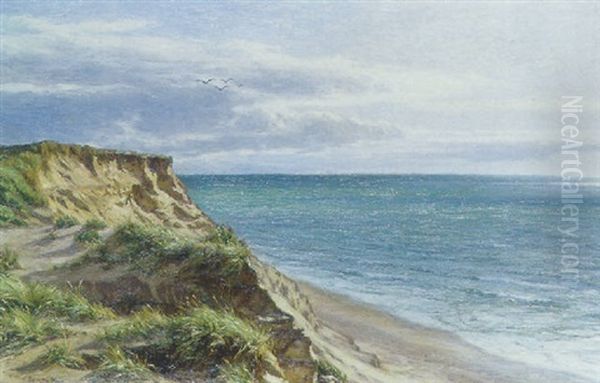 Udsigt Over Havet Oil Painting by Niels Frederik Schiottz-Jensen