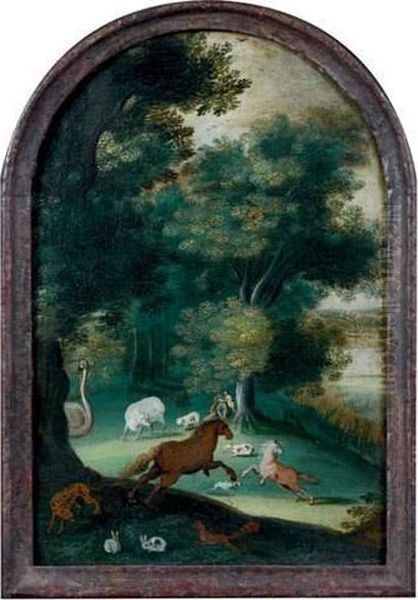 Orphee Charmant Les Animaux Oil Painting by Jacob Bouttats