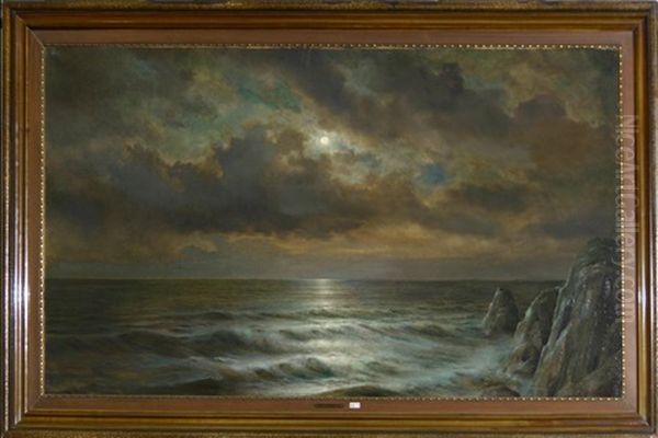 Clair De Lune Sur La Mer Oil Painting by Joseph Schippers