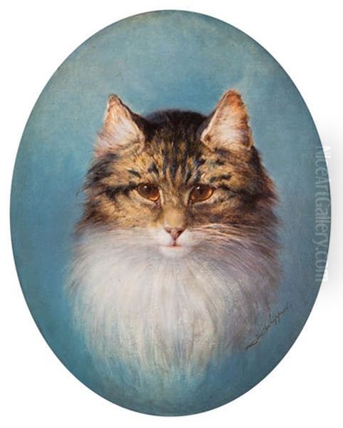 Tete De Chat Oil Painting by Joseph Schippers