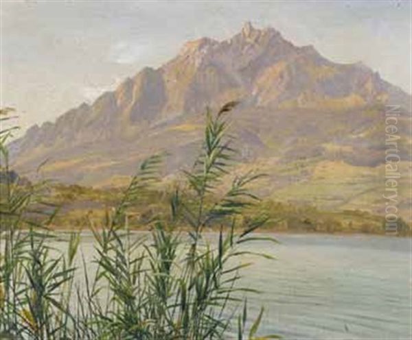 Der Pilatus Oil Painting by Johann Wilhelm Schirmer