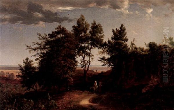 Abend Bei Albano Oil Painting by Johann Wilhelm Schirmer