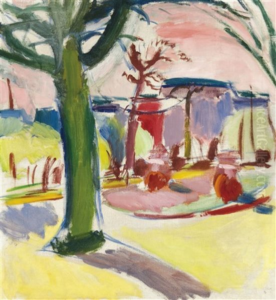 The Park (1910-1915) Oil Painting by Ferdinand Schirren