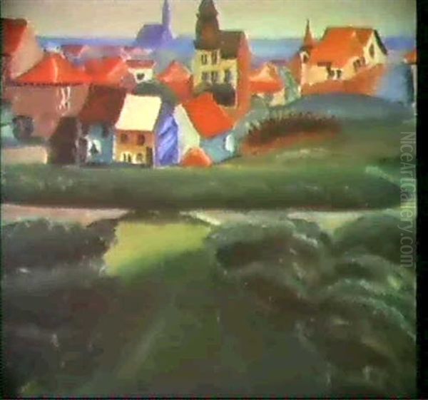 Paysage A Bredene Oil Painting by Ferdinand Schirren