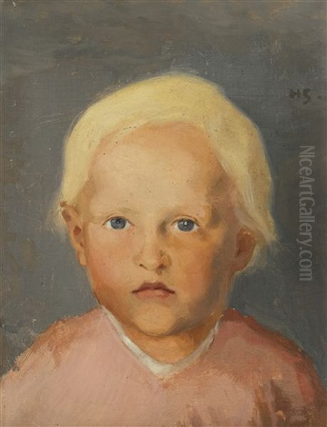 Flaxen-haired Boy Oil Painting by Helene Sofia Schjerfbeck