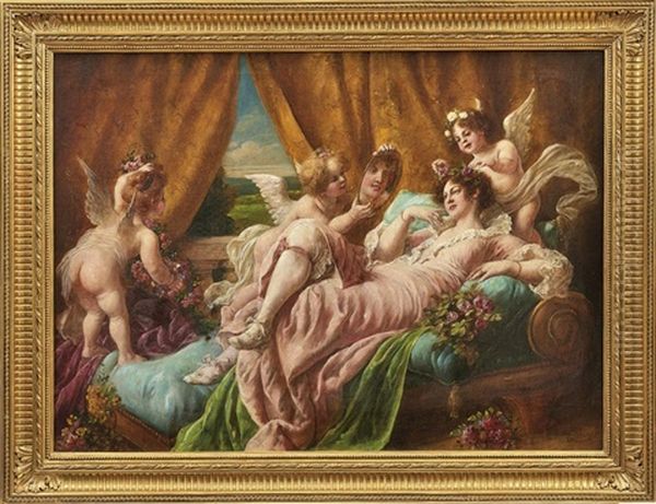 Die Toilette Der Venus Oil Painting by Friedrich Schlegel