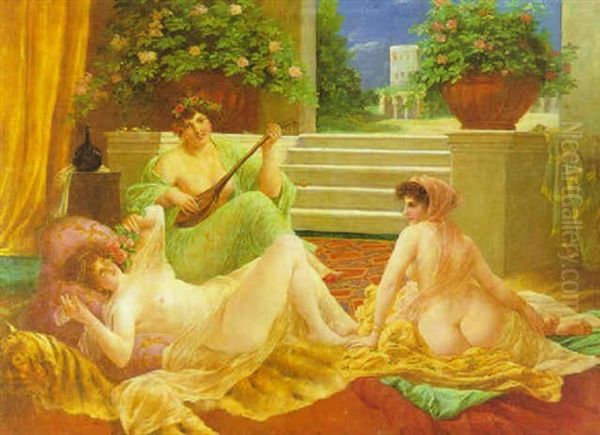 Harem Beauties Oil Painting by Friedrich Schlegel