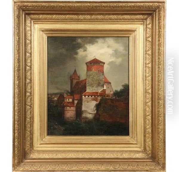 Castle Nuremberg Oil Painting by Julius Schlegel