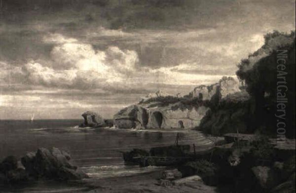 Die Ruinen Des Alten Antium Bei Porto D'anzio by Julius Schlegel