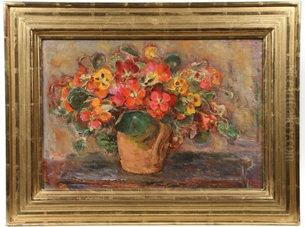 Floral Still Life Oil Painting by William von Schlegell