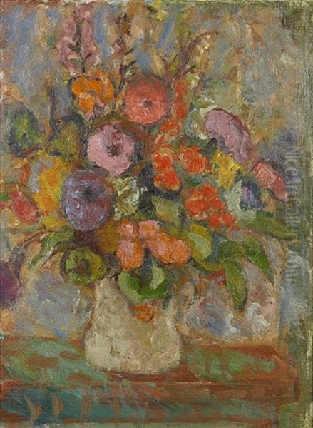 Flowers Oil Painting by William von Schlegell